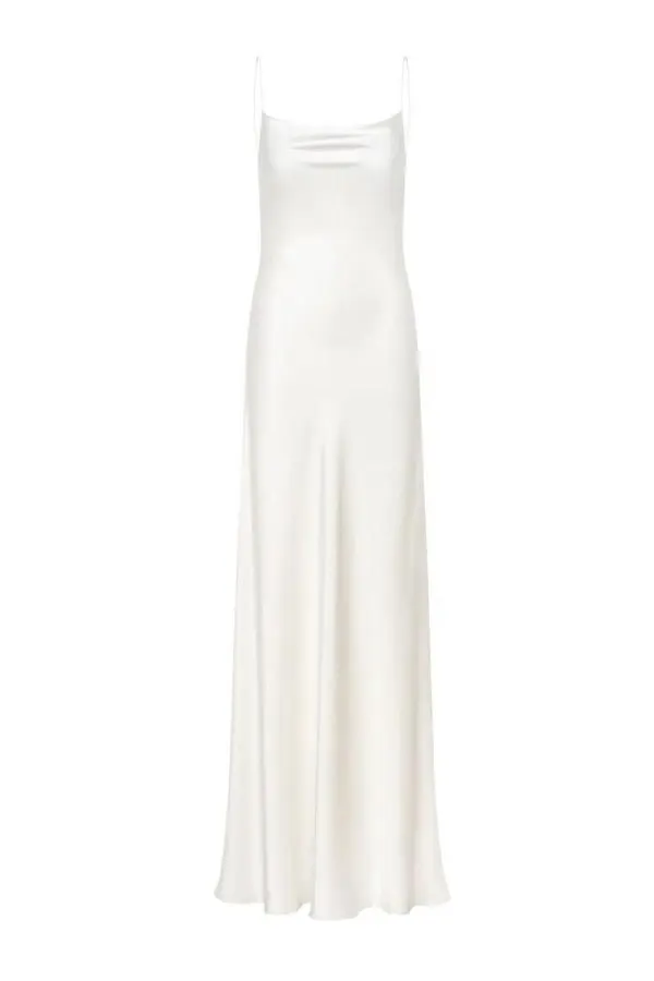 Lys Cowl-Neck Satin Dress