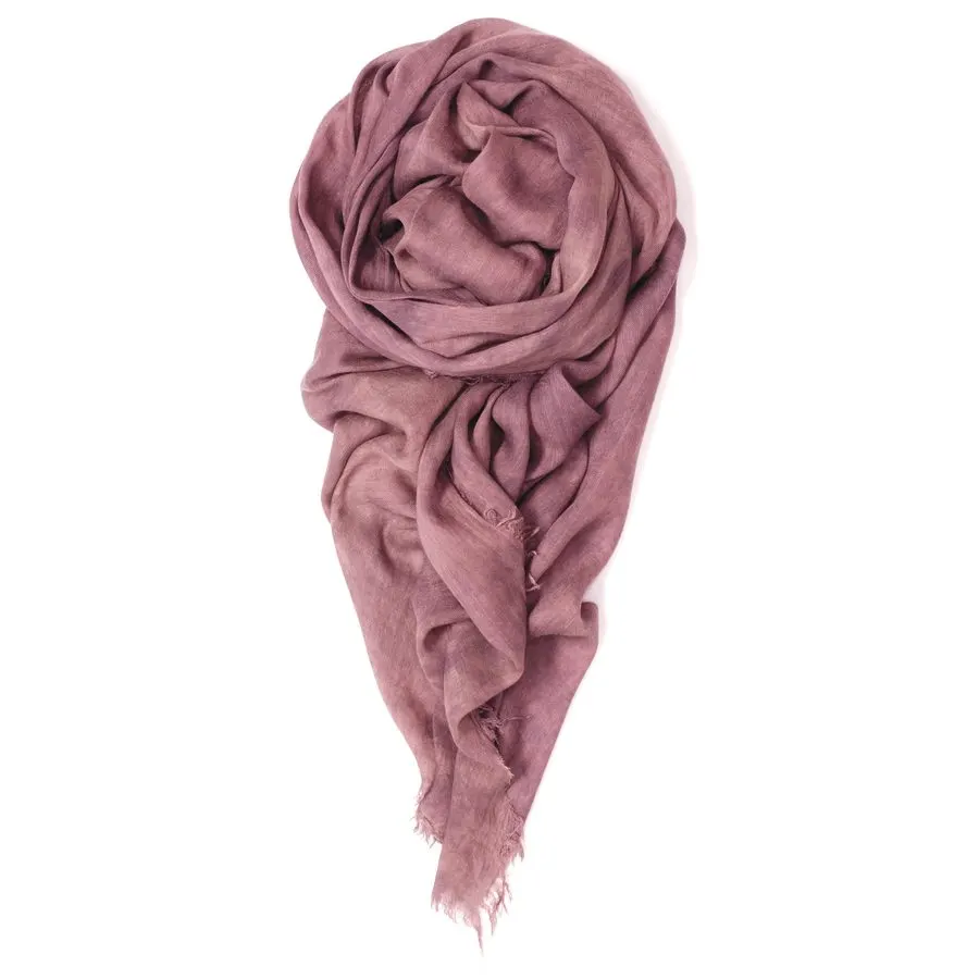 Dusk Rose Hand-Painted Silk Scarf