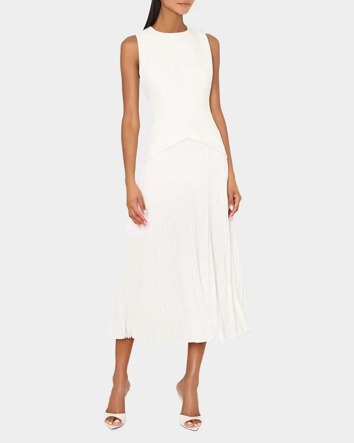 Marael Pleated Midi Dress