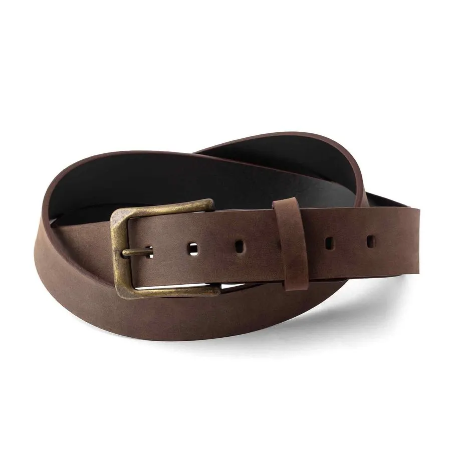 Antique Brass Leather Belt