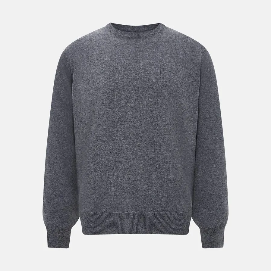 Heather Grey Wool Sweater