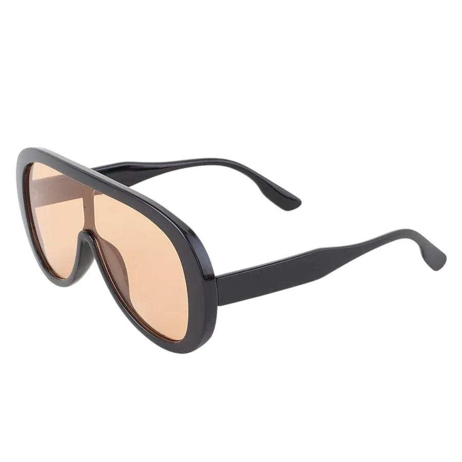 Onyx Oversized Shield Sunglasses