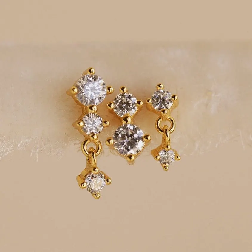 Studded Gold Stack (Set of 3)