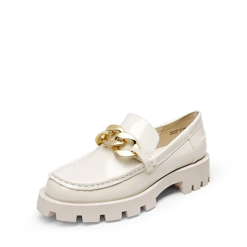 Gilded Chain Loafers