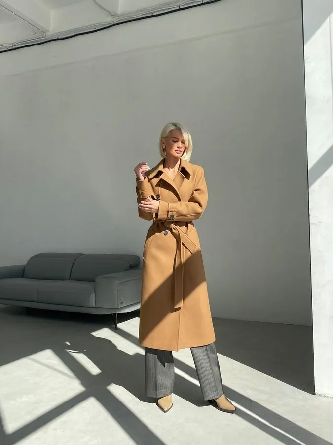 Autumn Camel Longline Coat