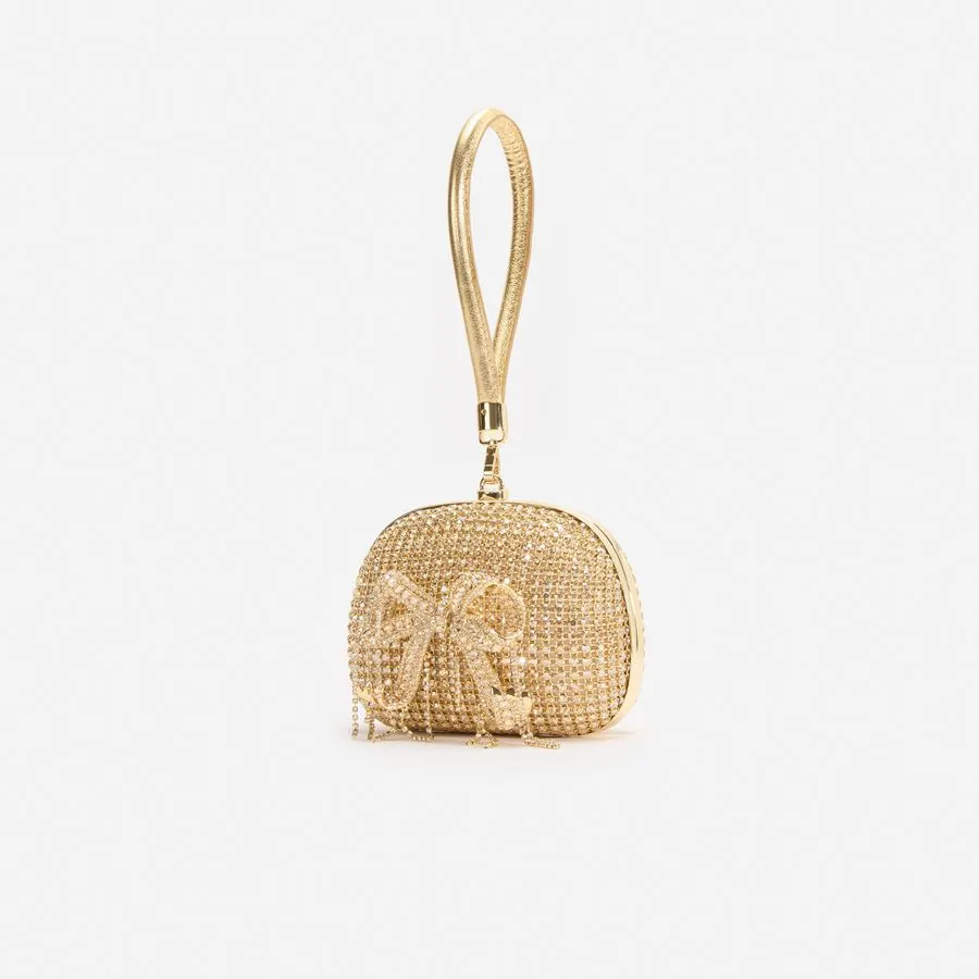 Gilt Chain-Handle Clutch