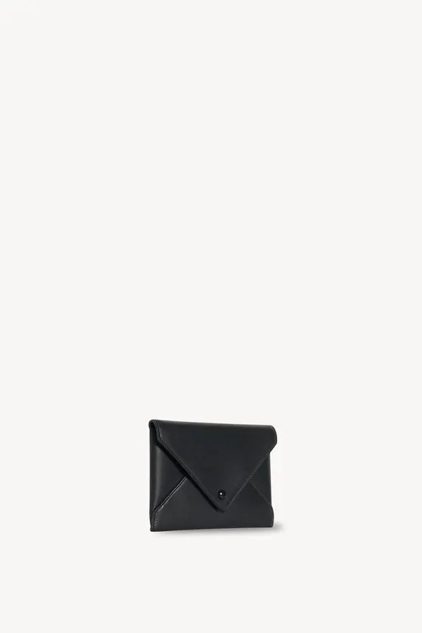 Noir Leather Envelope Clutch