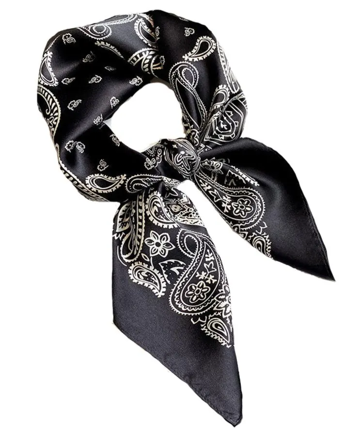 Raven Feather Silk Bandana