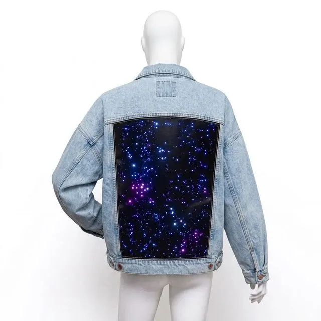 Statement Neon-Lit Denim Jacket