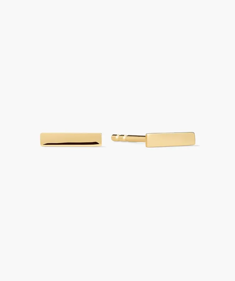 Minimal Gold Bar Studs