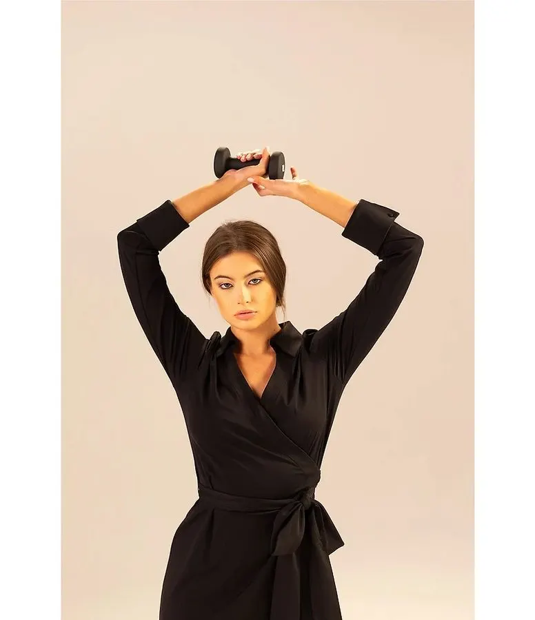 Jet Wrap Day Dress