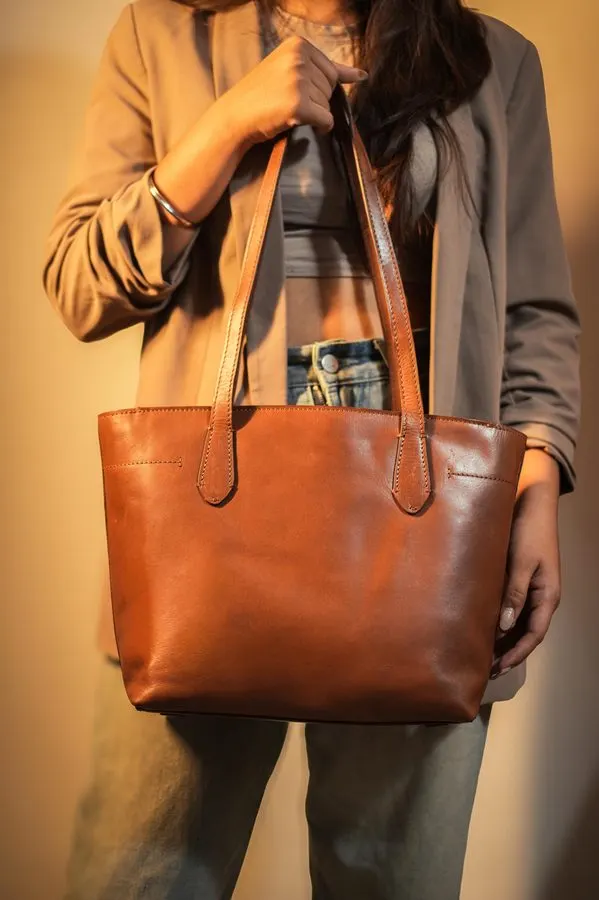 Classic Full-Grain Leather Tote