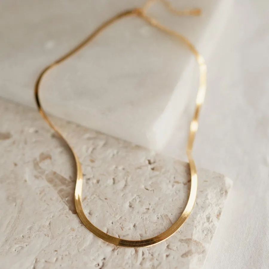 Eclipse Herringbone Collar Necklace