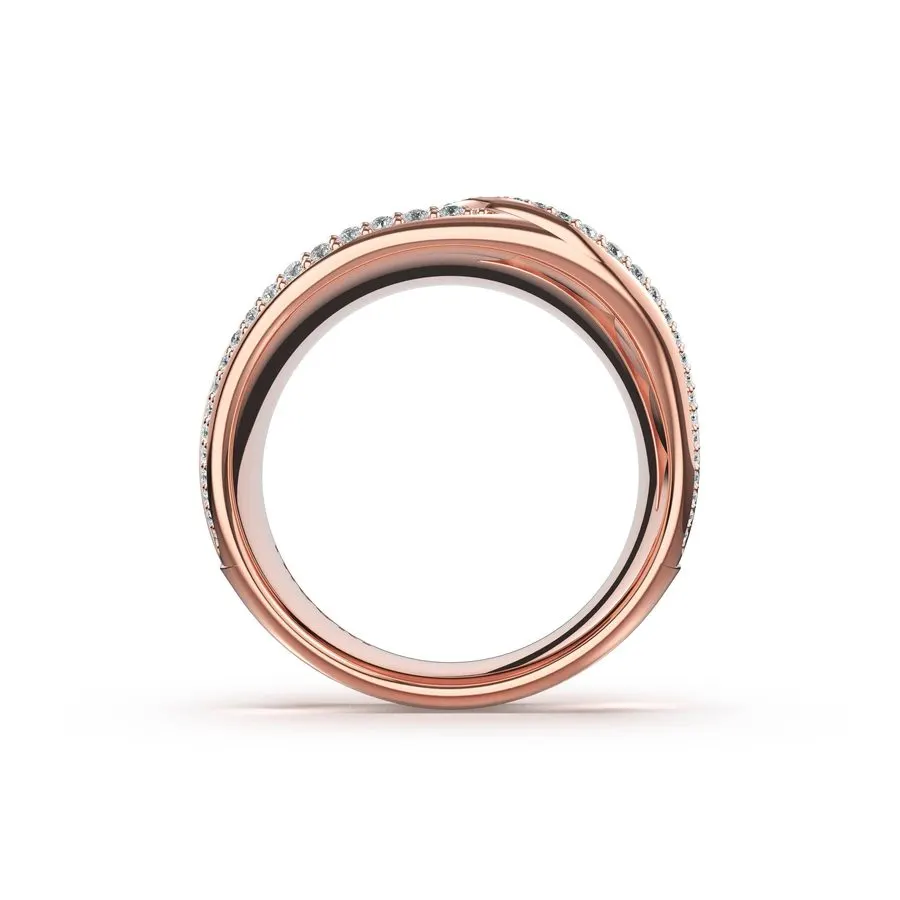 Rose Gold Pave Ring