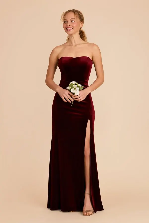 Cabernet Velvet Slip Gown