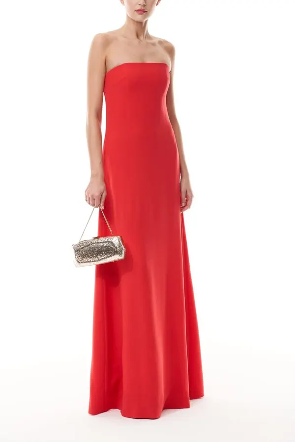 Vermilion Satin Gown