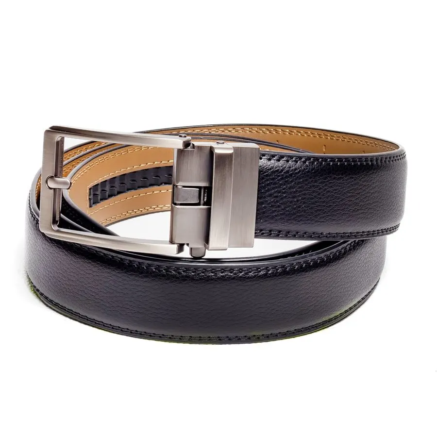 Midnight Polished-Buckle Belt