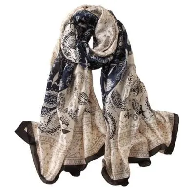 Midnight Bloom Silk Twill Foulard