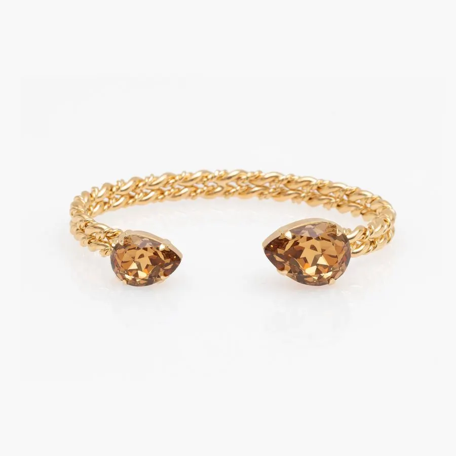 Ornate Gemstone Gold Cuff