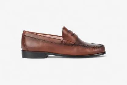 Burnished Leather Loafers