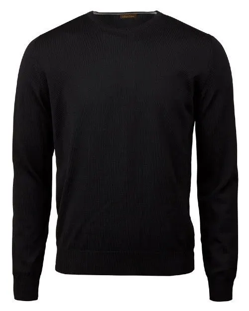 Black Merino Wool Crewneck