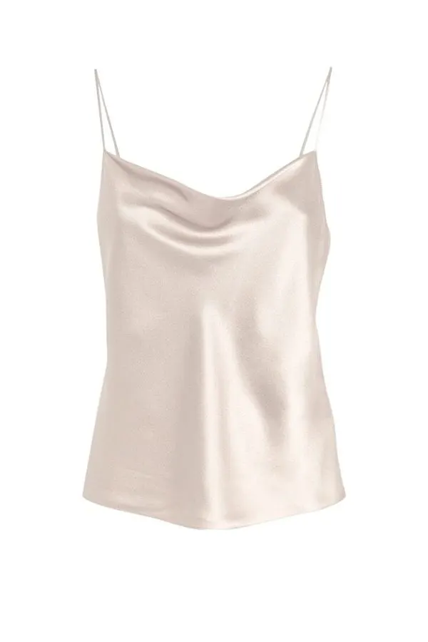 Fluid Silk Cowl Top