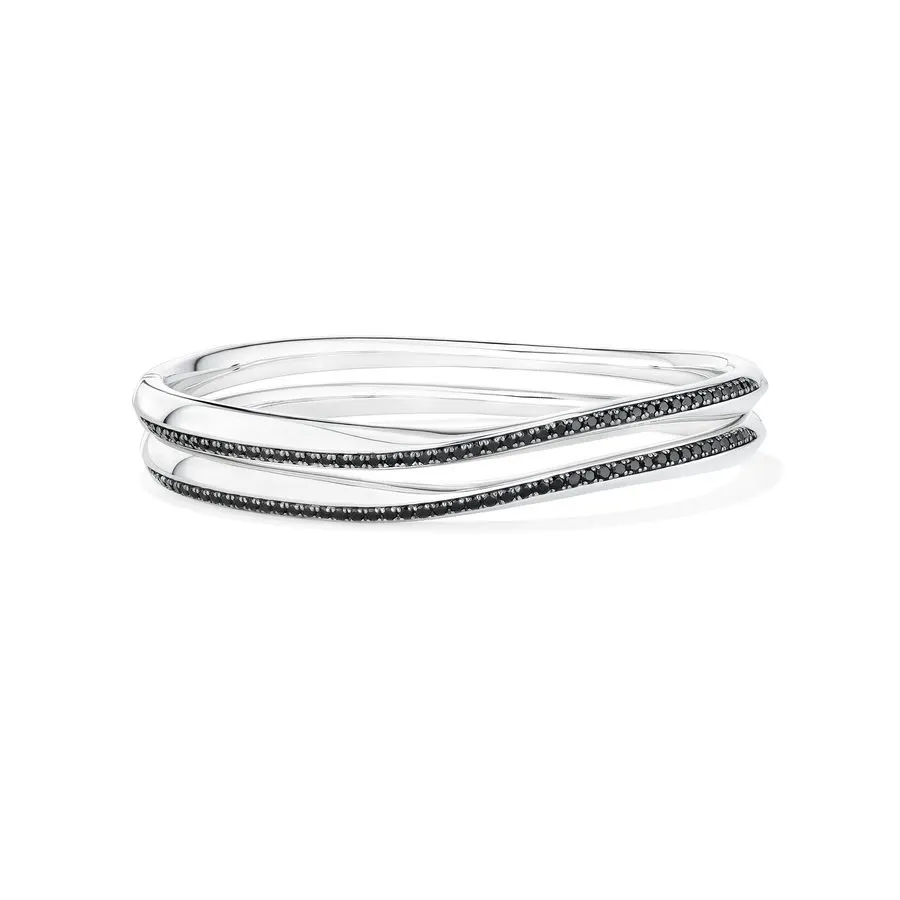 Noir Sculptural Bangle Stack