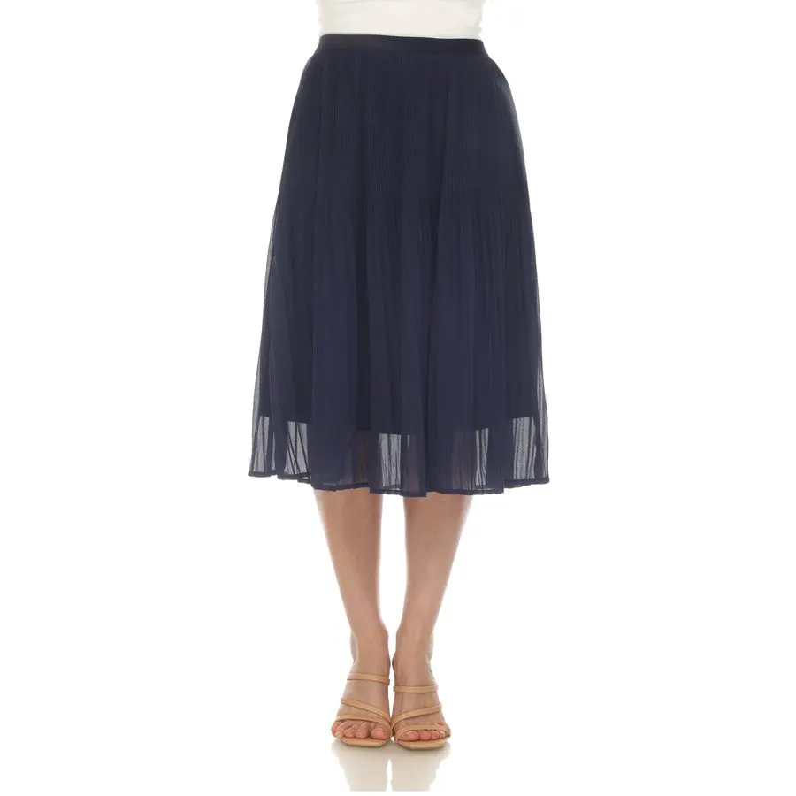 Raven Pleated Chiffon Midi