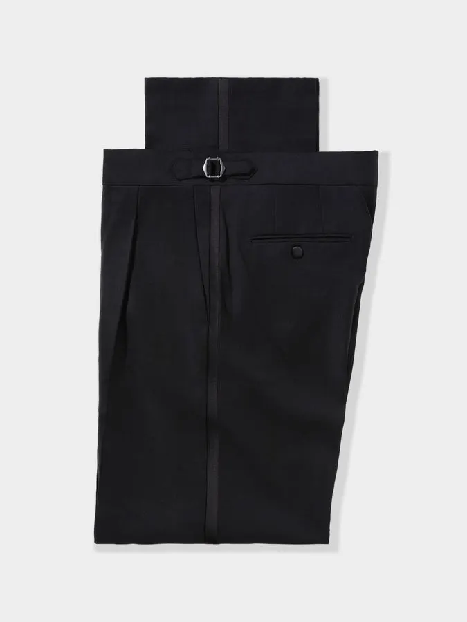 Noir Belted Tuxedo Trousers