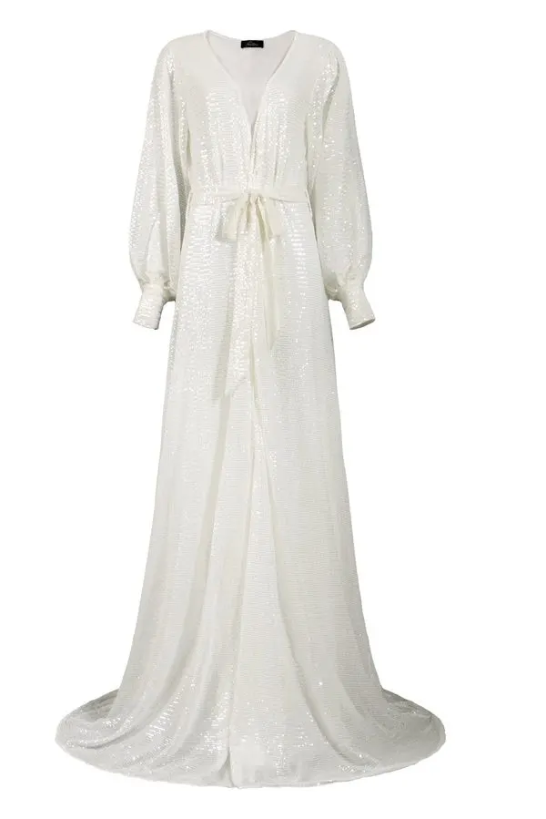 Cabaret Sequin Wrap Gown