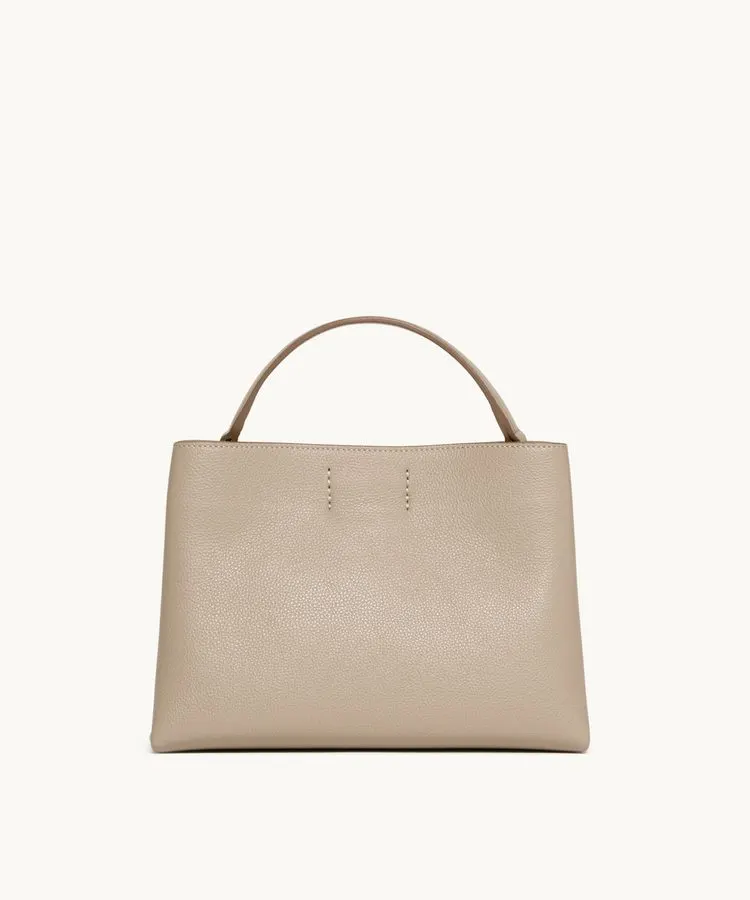 Duo Grain Leather Shoulder Bag