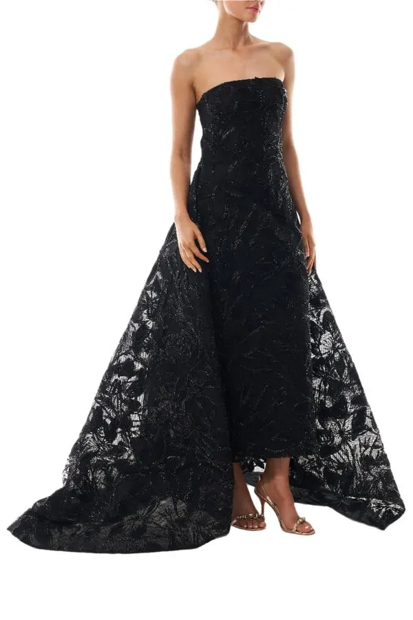 Noir Column Floor-Length Gown
