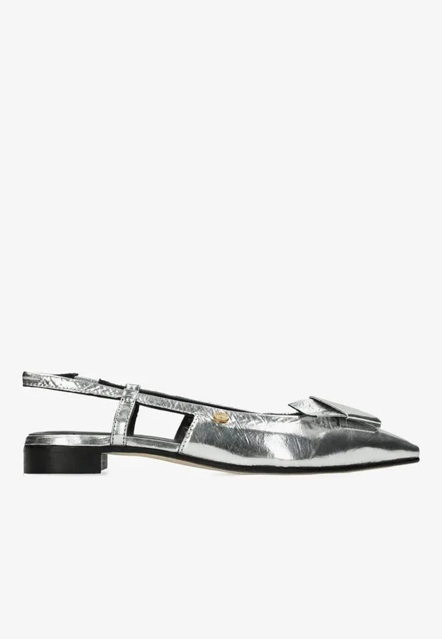 Metallic Slingback Flats