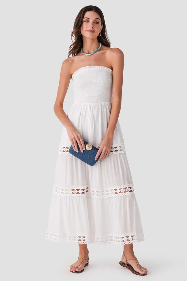 Elin Smocked Midi Dress