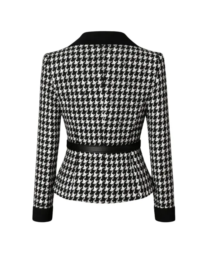 Houndstooth Tweed Blazer