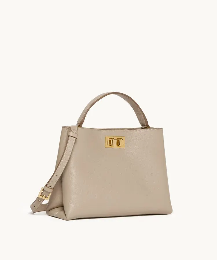 Duo Grain Leather Shoulder Bag