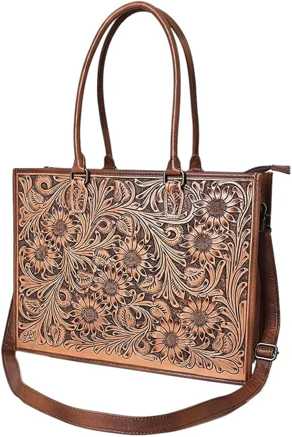 Heirloom Hand-Tooled Leather Tote
