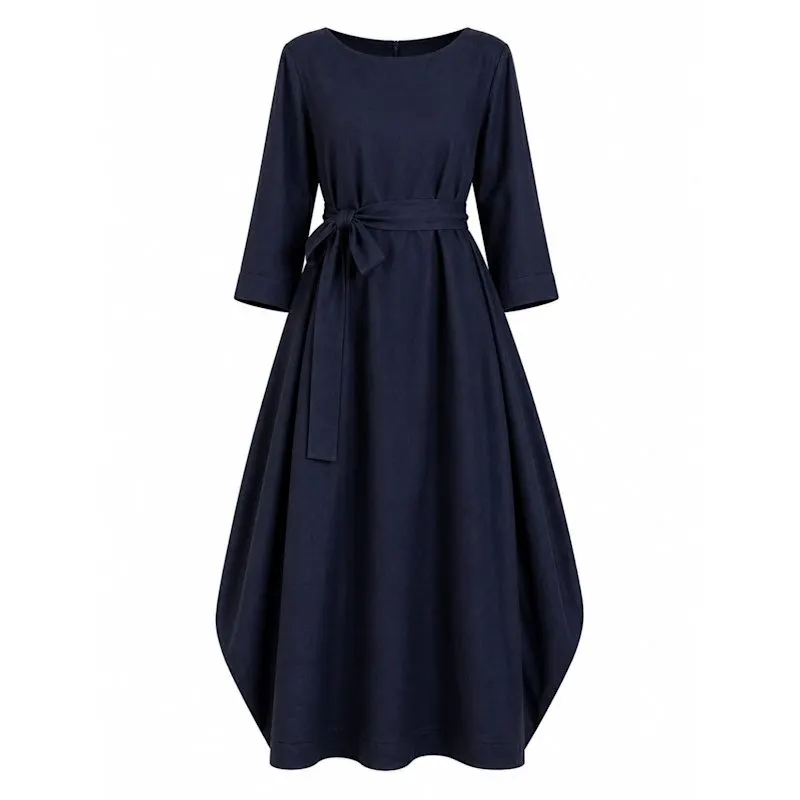 Midnight Blue Kaftan Maxi Dress