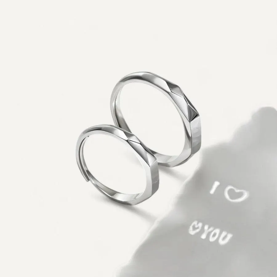 Glass Reflection Ring Set