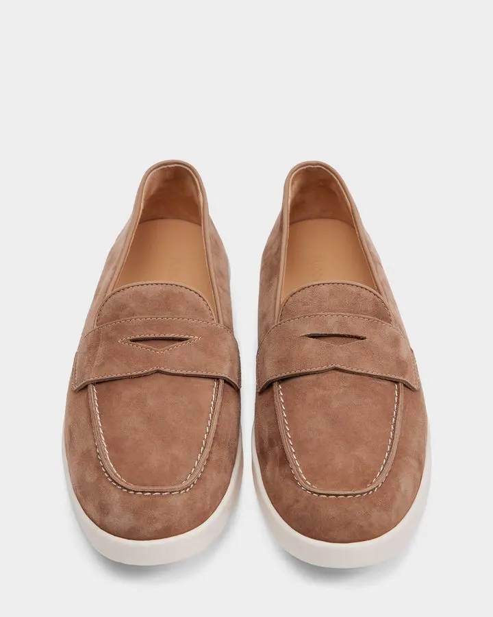 Almond Suede Loafers