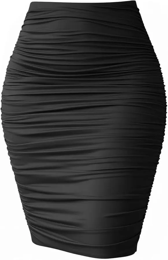 Mono Bodycon Pencil Skirt