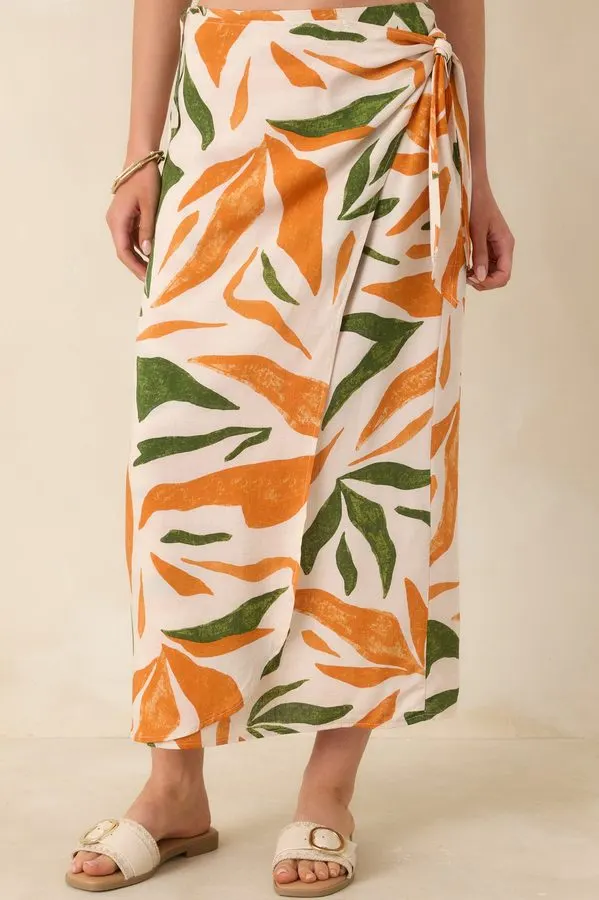 Editorial Wrap Midi Skirt