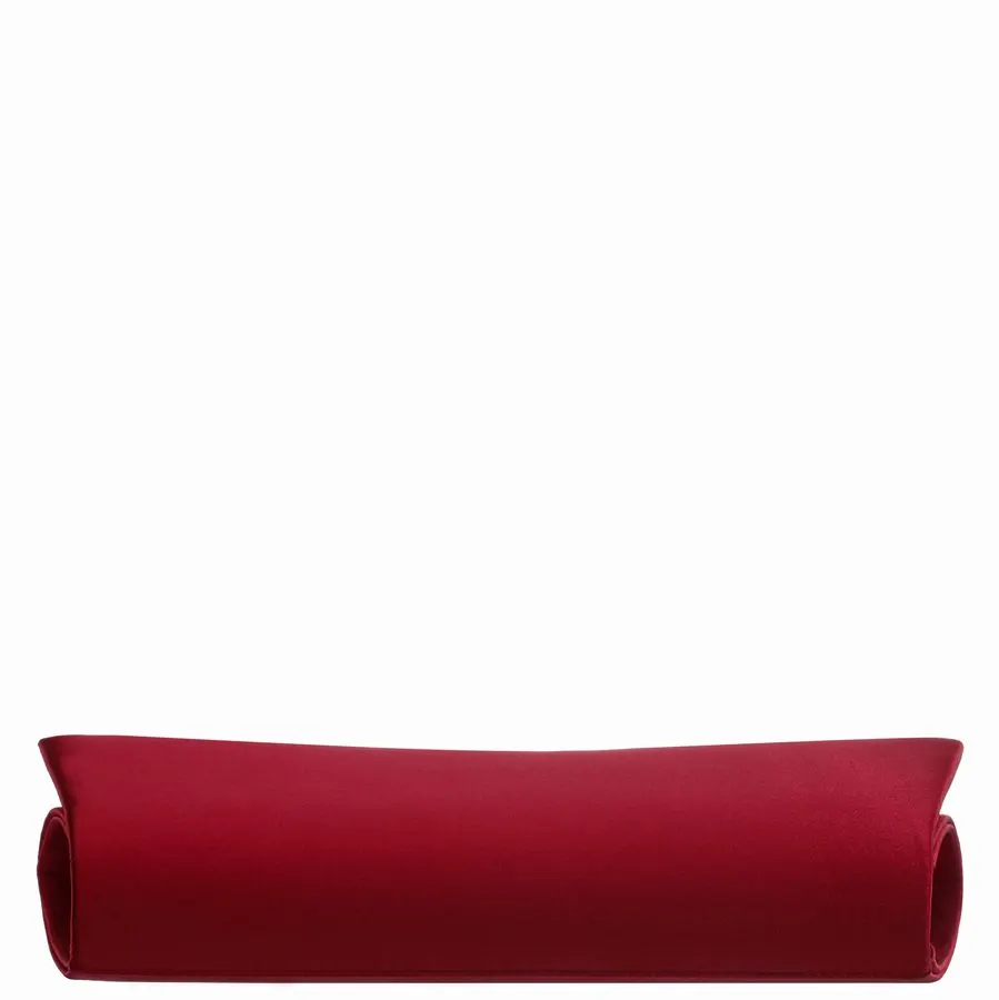 Rouge Satin Evening Clutch