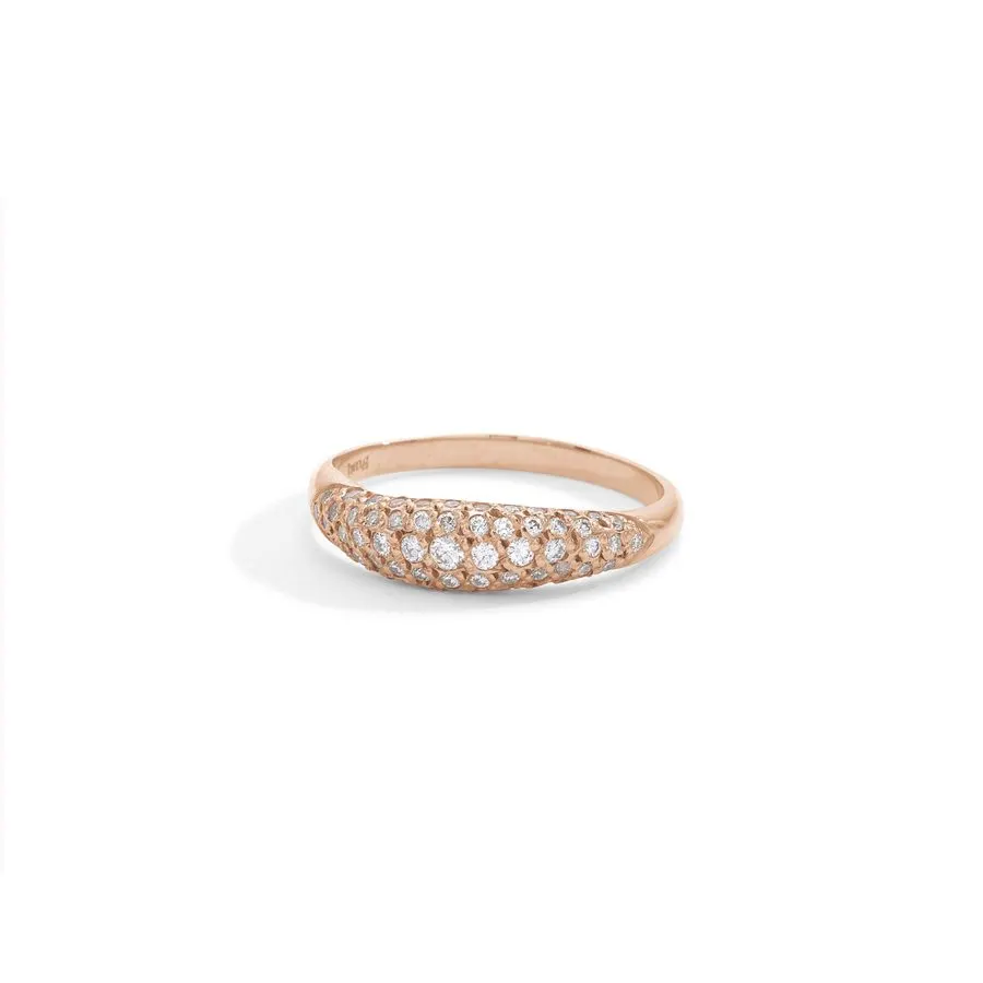 Rose Gold Pave Ring