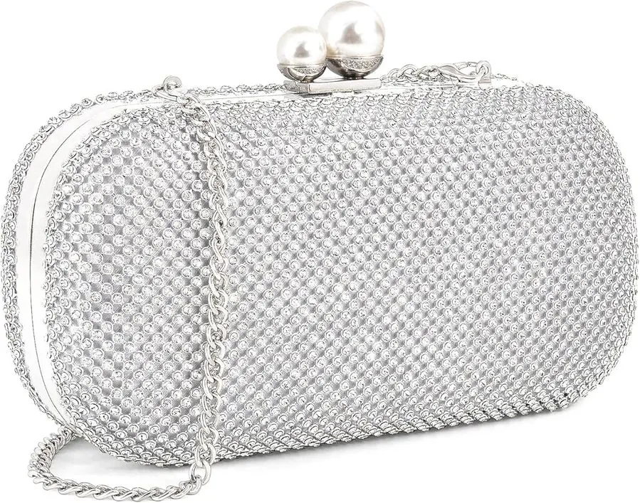 Lune Silver Evening Clutch