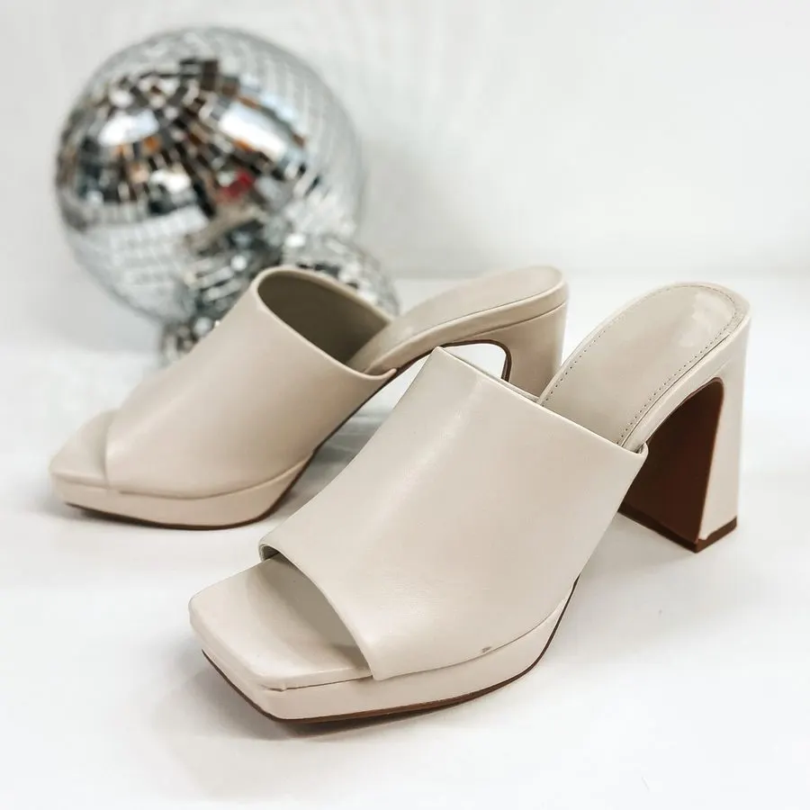 Ivory Open-Toe Heel