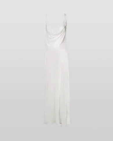 Blanc Cowl-Neck Slip Dress
