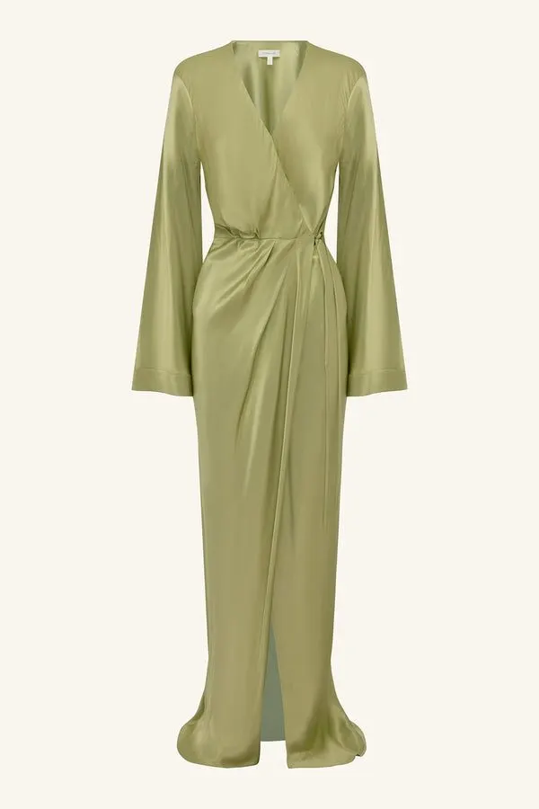 Lune Belted Wrap Dress