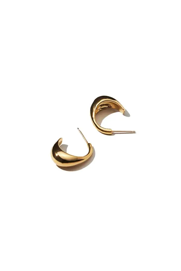 Ines Textured Gold Hoops