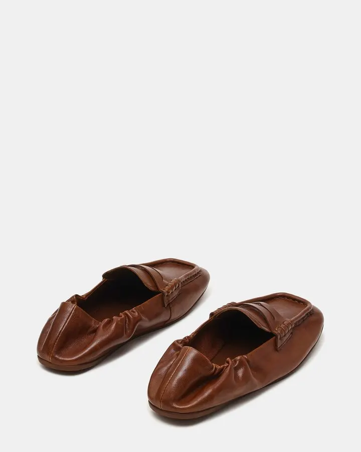 Cognac Leather Loafers